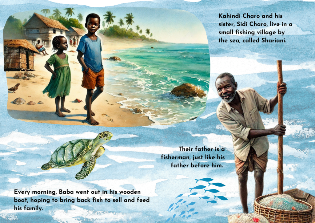What is a healthy reef for african children book sample page