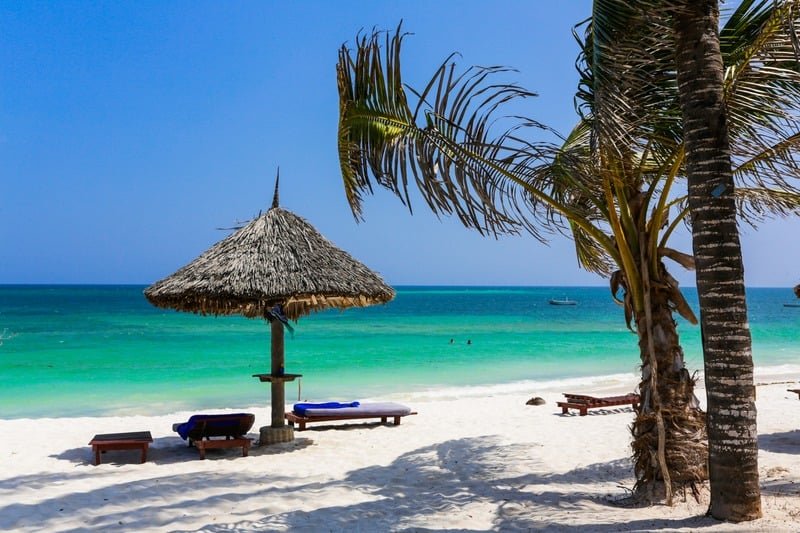 Kenyan coast - white sand