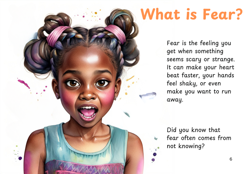 Why are you scared? Do you not know? Book sample page