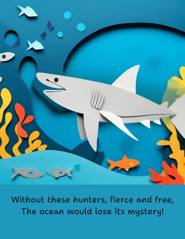 Sing to me shark book sample page